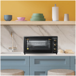 RESIGILAT - Cuptor electric Kumtel LX-3525RN Rustic, 40 litri, 1800 W, Convectie, Iluminare interioara, Timer, Negru - imagine 3