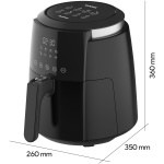 Friteuza cu aer cald Kumtel FastFryer HAF-02 XL, Putere 1500 W, Capacitate 5.5L, 8 programe automate, Functie decongelare, Negru - imagine 4