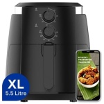 RESIGILAT - Kumtel FastFryer HAF-01 XL Friteuza cu aer cald, Putere 1500 W, Capacitate 5.5L, Timer pana la 60 de minute, temperatură reglabilă până la 200 °C, Negru (copiază) - imagine 3