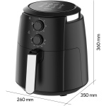 RESIGILAT - Kumtel FastFryer HAF-01 XL Friteuza cu aer cald, Putere 1500 W, Capacitate 5.5L, Timer pana la 60 de minute, temperatură reglabilă până la 200 °C, Negru (copiază) - imagine 9