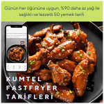 RESIGILAT - Kumtel FastFryer HAF-01 XL Friteuza cu aer cald, Putere 1500 W, Capacitate 5.5L, Timer pana la 60 de minute, temperatură reglabilă până la 200 °C, Negru (copiază) - imagine 15