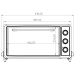 RESIGILAT - Cuptor electric Kumtel LX-3525RN Rustic, 40 litri, 1800 W, Convectie, Iluminare interioara, Timer, Negru - imagine 9