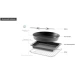 LX-9645FA Cuptor electric Kumtel Pizza & Rotisor XXL, 70 litri, 2500 W, Rotisor, Convectie, 7 moduri de gatit, geam dublu, negru/inox - imagine 10