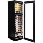 Racitor de vinuri Dunavox DAVG-114.288DB.TO, Gama GLANCE, 2 Zone de temperatura, Culoare Black Glass, 178.4 cm Inaltime, Volum total sticle 114 - imagine 2