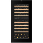 Vitrina de vin Dunavox DXB-65.154DB.TO, Gama Balance, Culoare Sticla Neagra, Nr.zone temperatura 2, Inaltime 123,3 cm, Nr. Sticle 65, Maner Push to Open - imagine 3