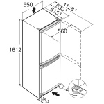 Combina Independenta Liebherr CUfbe 2831, Clasa Valorica Comfort, Culoare Albastru, Clasa de eficienta energetica E, Înălțime 161.2 cm, Volum total 265 l, Nr. Sertare in congelator 2, Emisii de zgomot acustic 38 dB, Greutate  57.8 kg - imagine 7