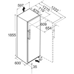Frigider Independent  Liebherr RBc 525i, Clasa Valorica Prime, Culoare Alb, Clasa de eficienta energetica C, Înălțime 185.5 cm, Volum total 386 l, Emisii de zgomot acustic 34 dB, Greutate  75.2 kg - imagine 2