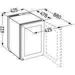 Humidor  Liebherr ZKes 453, Clasa Valorica Humidor, Culoare Glazed door with stainless steel frame, Înălțime 61.2 cm, Volum total , Greutate  30 kg - imagine 14