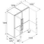 Combina Independenta Side-by-Side  Liebherr XCCsd 5250, Clasa Valorica Prime, Culoare stainless steel door with SmartSteel, Clasa de eficienta energetica C , Înălțime 185.5 cm, Volum total , Nr. Sertare in congelator 6, Emisii de zgomot acustic 34db , Greutate 148.8  kg kg - imagine 2