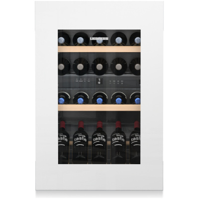 Vitrina de vinuri Incorporabila  Liebherr EWTgw 1683, Clasa Valorica Comfort, Culoare Tinted glazed door, Clasa de eficienta energetica G, Înălțime 90.6 cm, Volum total 105 l, Emisii de zgomot acustic 32 dB, Greutate  52 kg