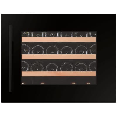 Vitrina de vin Dunavox DXJ-24.51B, Gama Joy, Culoare Sticla neagra, Nr.zone temperatura 1, Inaltime 45.3 cm, Nr. Sticle 24, Maner Da, WiFi Nu