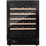 Vitrina de vin Dunavox DAUF-46.138B, Gama Flow, Culoare Sticla neagra, Nr.zone temperatura 1, Inaltime 82.2 cm, Nr. Sticle 46, Maner Da, WiFi Nu