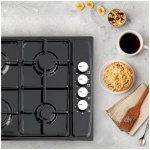 Plita incorporabila Kumtel KO-410 BF BLACK, 4 Arzatoare gaz, Latime 58 cm, Gratare metalice, Aprindere electrica, Negru - imagine 3