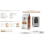 Cafea boabe Addis Ababa Coffee COLOMBIA SINGLE ORIGIN, prajire medie, intensitate echilibrata, 250g - imagine 2