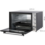 RESIGILAT – Cuptor electric Kumtel LX-9645FA.K Pizza,Rotisor XXL, 70 litri, 2500 W, Rotisor, Convectie, 7 moduri de gatit, geam dublu, negru/inox - imagine 5