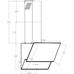 RESIGILAT - Hota incorporabila decorativa Kumtel DA6-835N.K, 650mc/h, control tactil, 55 dB, 3 trepte, 60 cm, negru - imagine 4